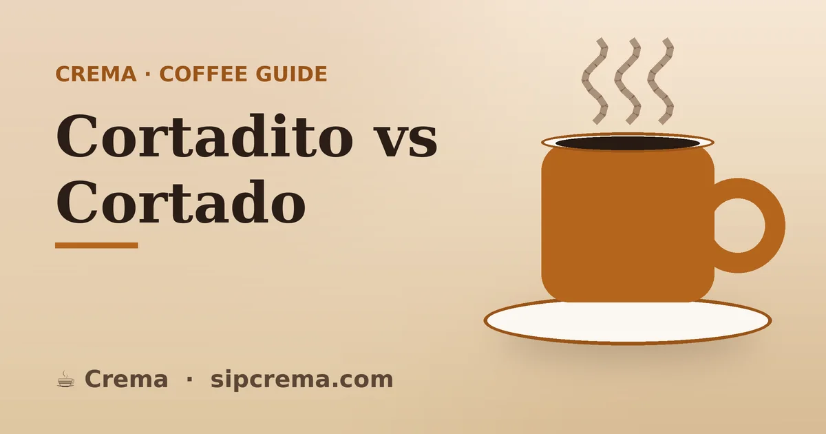 Cortadito vs Cortado — Crema coffee guide
