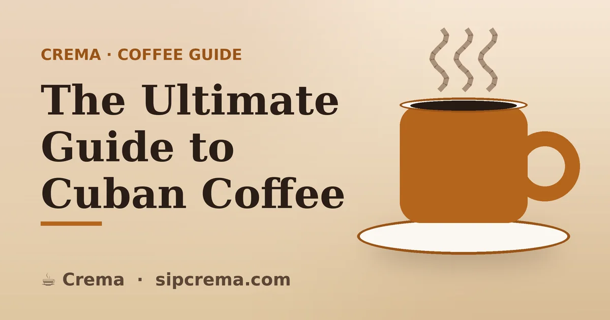 The Ultimate Guide to Cuban Coffee — Crema coffee guide
