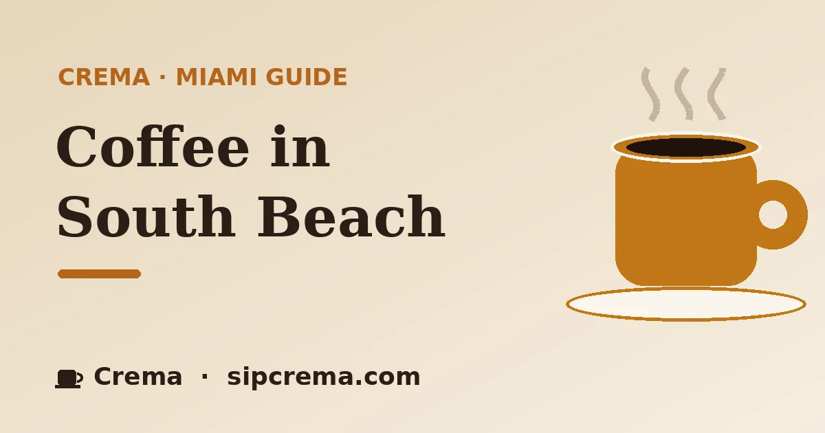 Best Coffee in South Beach — Crema guide